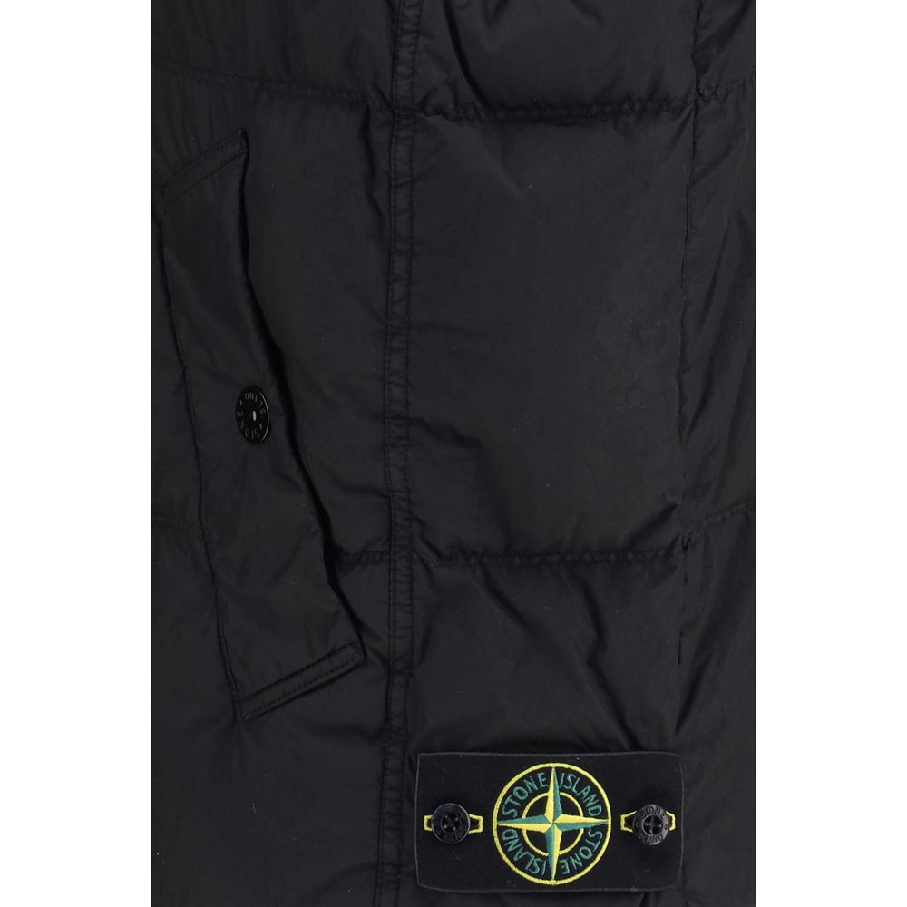 Black Goose Down Sleeveless Jacket
