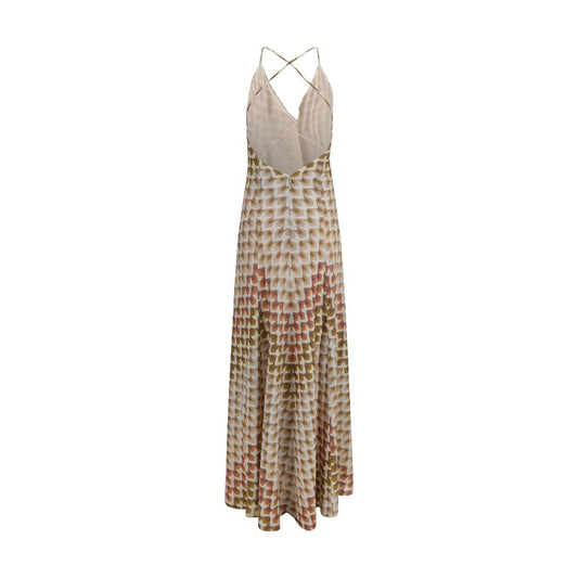 Multicolor Viscose Long Dress