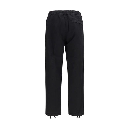 Black Cotton Cargo Pants