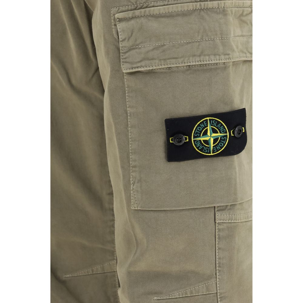 Bicolor Cotton Cargo Pants