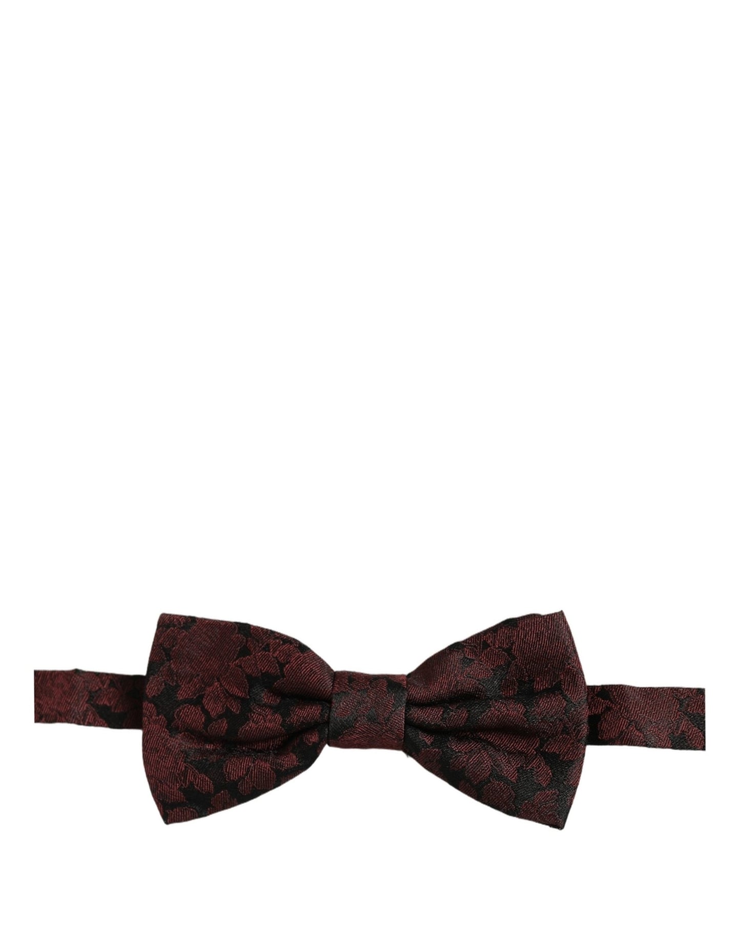 Men Maroon Floral Silk Adjustable Neck Bow Tie