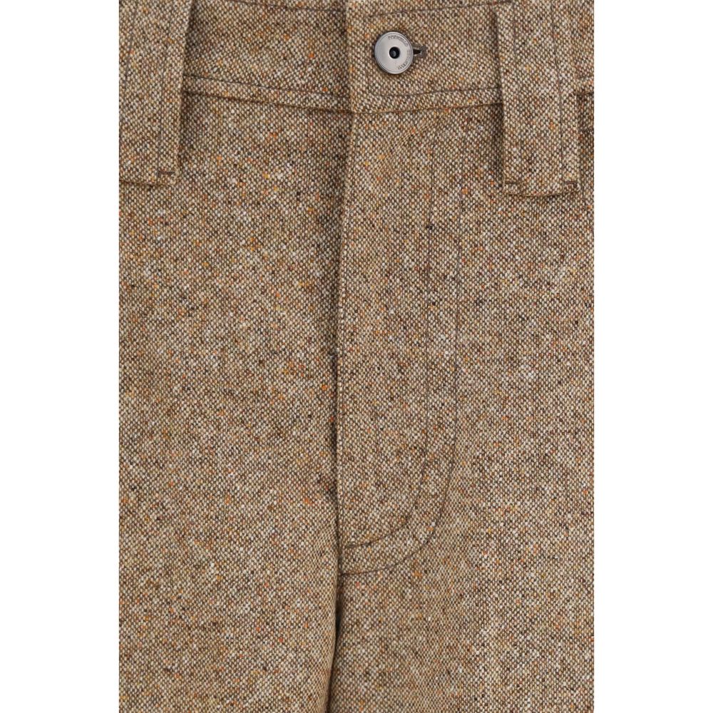 Beige Wool Oves Aries Casual Pants