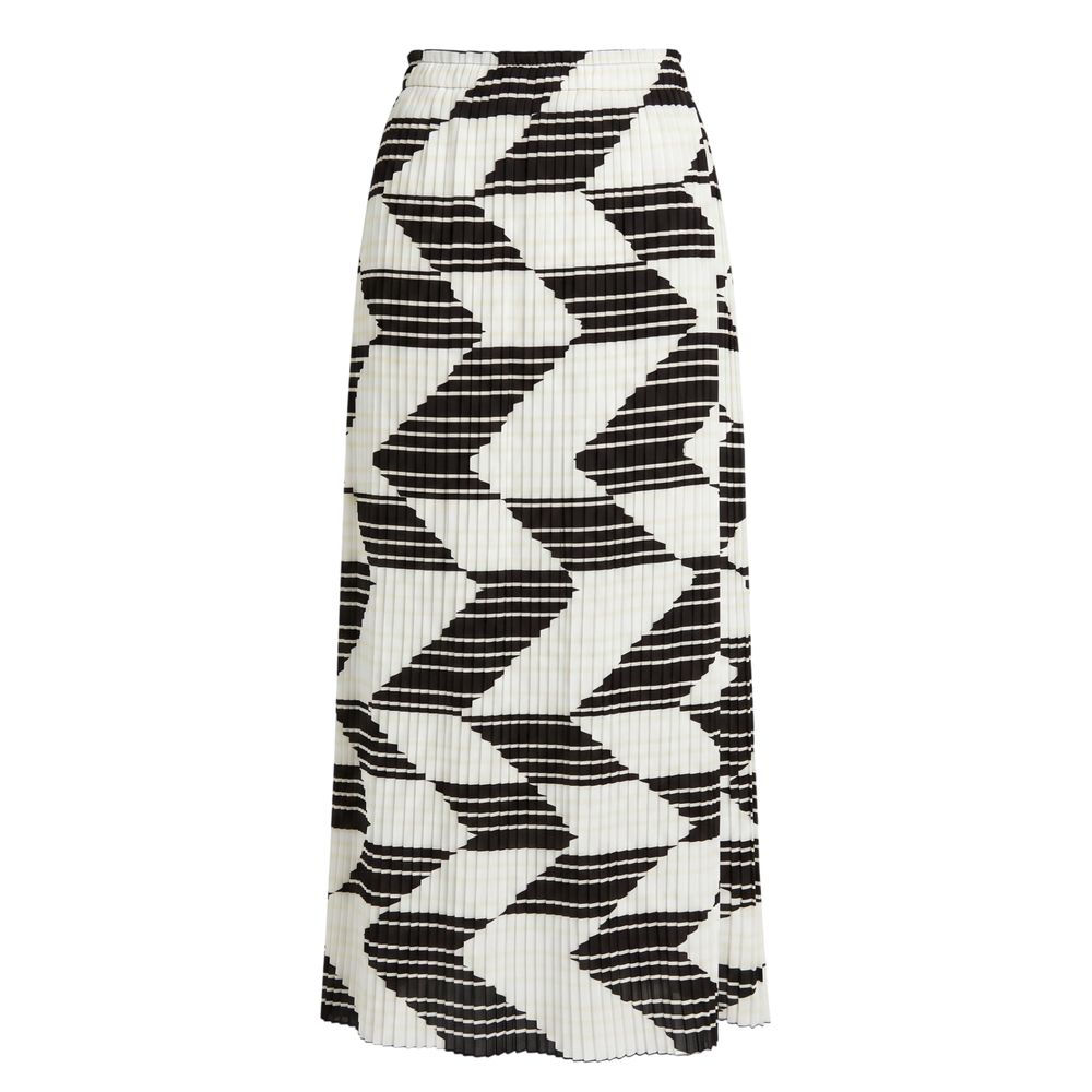 White Polyester Women Skirt