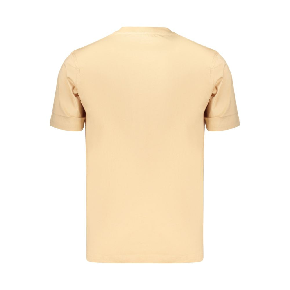 Beige Cotton Men's T Shirt