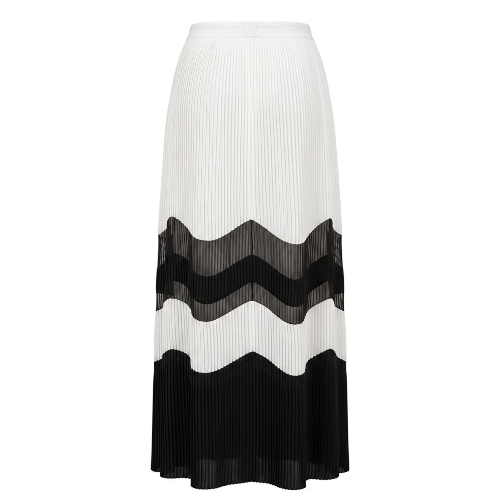 White Polyester Women Skirt