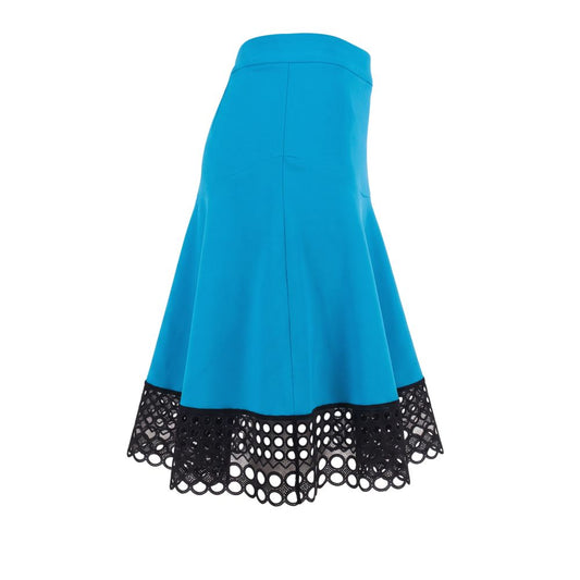 Blue Acetate Women Skirt