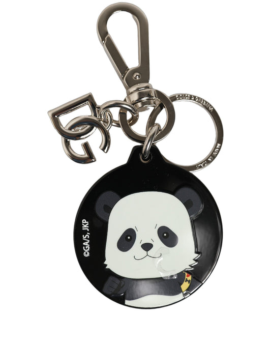 Black Kaisen Panda Chibi Charm Metal Keychain Keyring