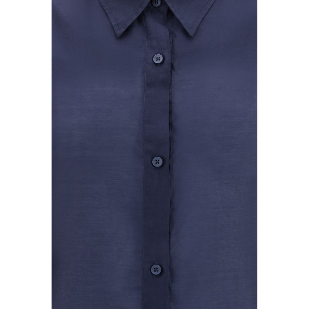 Blue Wool Oves Aries Dress Shirt