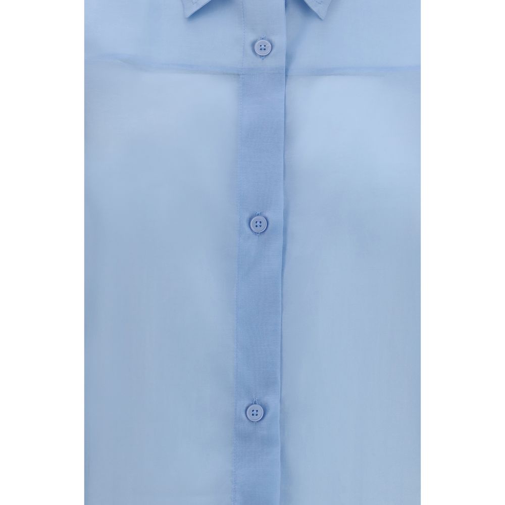 Blue Wool Oves Aries Dress Shirt