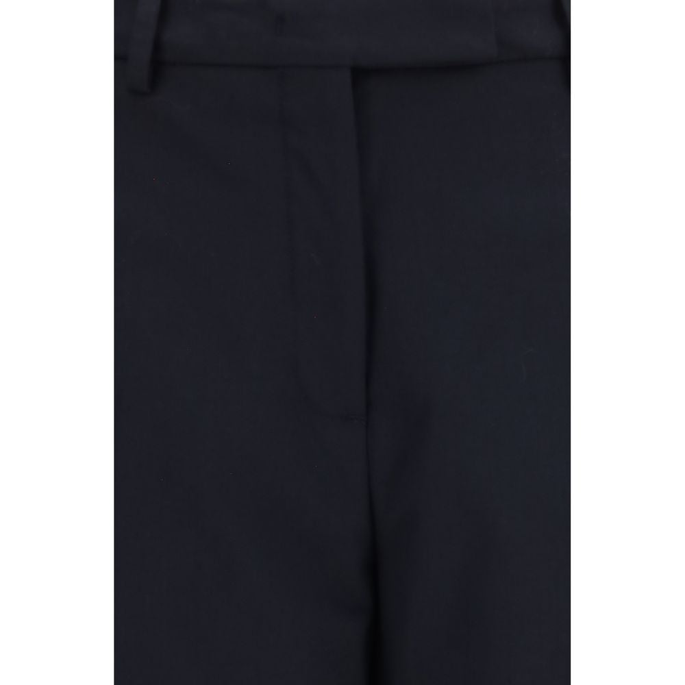 Blue Polyester Dress Pants