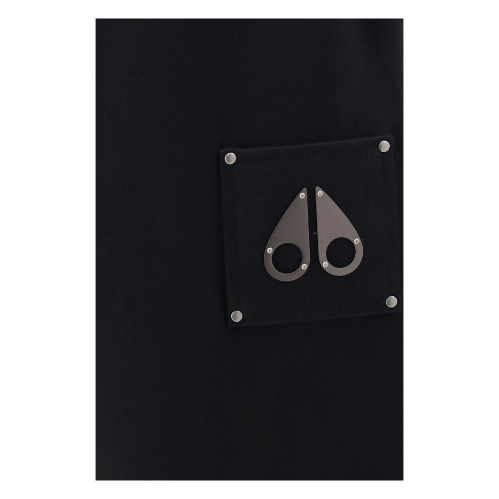 Black Cotton Casual Pants