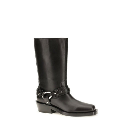 Black Calf Leather Bos Taurus Boots