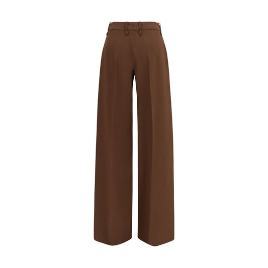 Brown Viscose Casual Pants