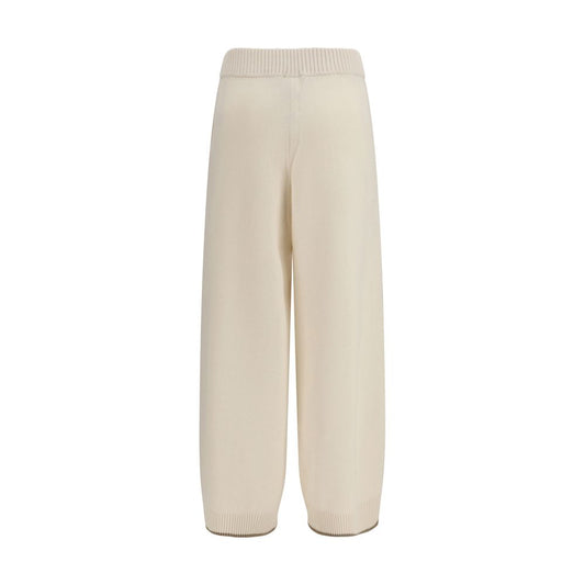 White Cashmere Casual Pants