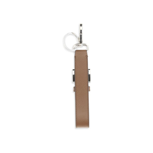 Brown Calf Leather Bos Taurus Keychain