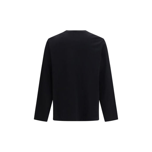 Black Cotton Long Sleeve T-Shirt