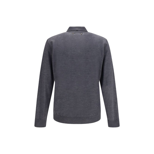 Gray Wool Oves Aries Polo Shirt