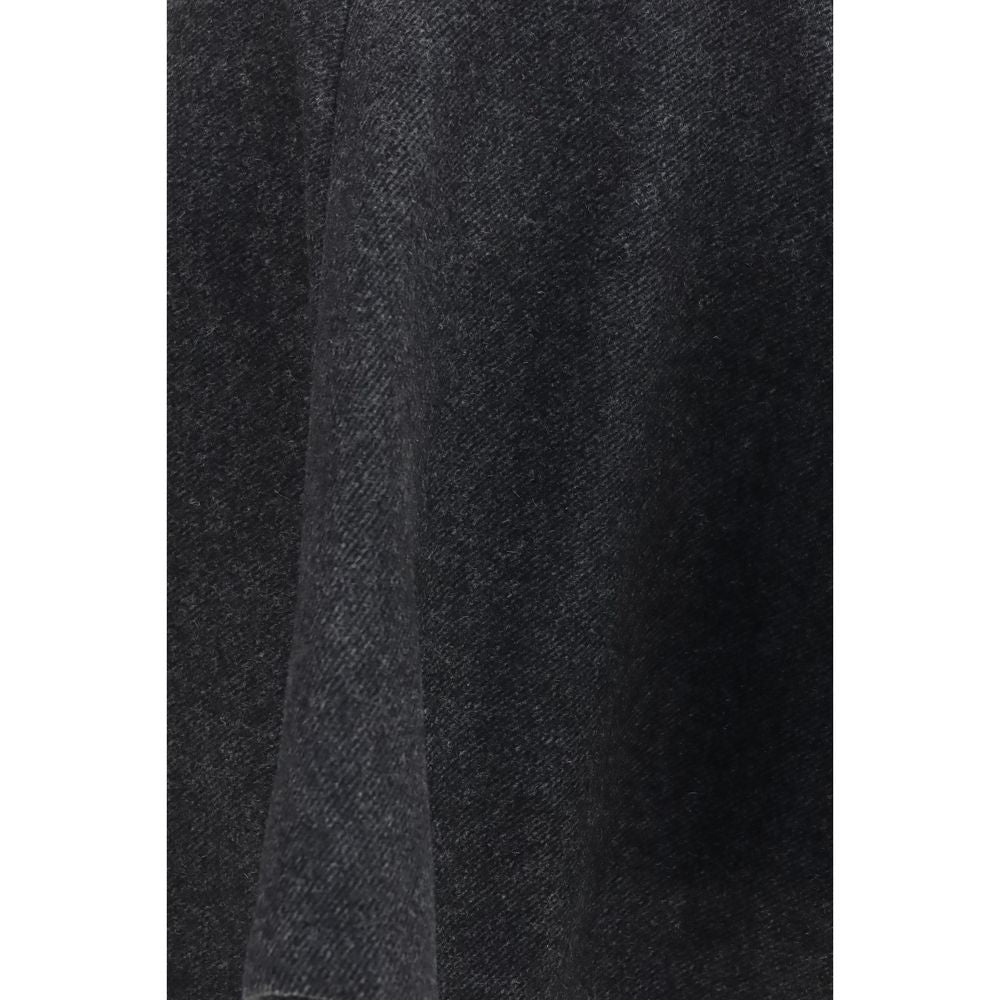 Gray Wool Oves Aries Midi Skirt