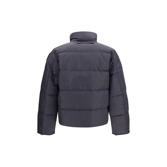 Gray Polyamide Full-Length Jacket