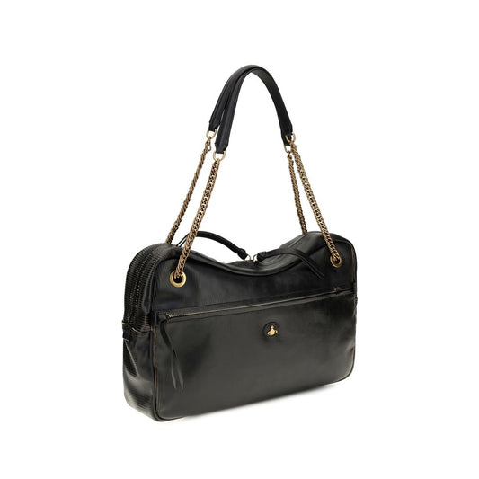 Black Calf Leather Bos Taurus Shoulder Bag