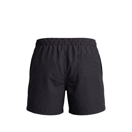 Black Polyester Men's Swim Short