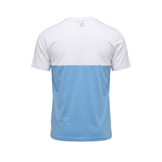 Light Blue Cotton Men T-Shirt