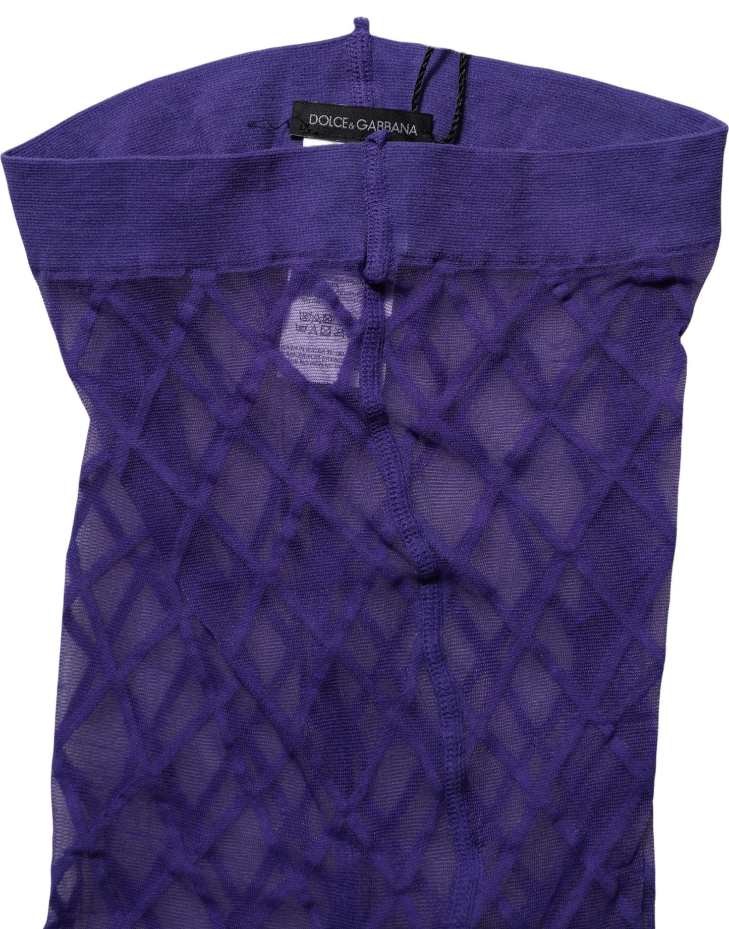 Purple Nylon Fishnet Pantyhose Stockings Socks