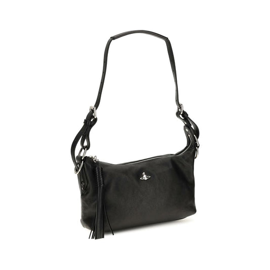 Black Lambskin Shoulder Bag