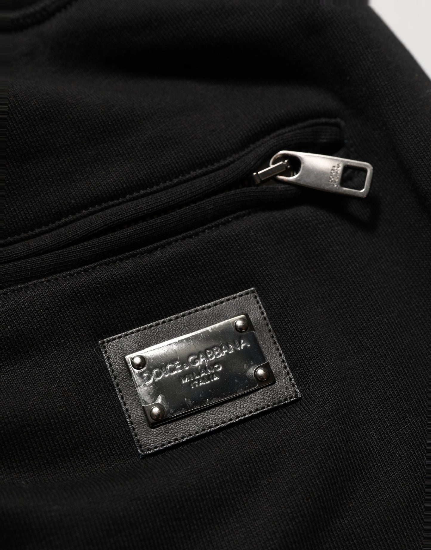 Black Cotton Logo Jogger Men Sweatpants Pants