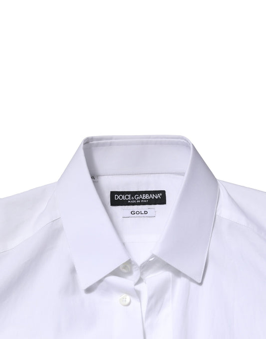 White GOLD Crown Bee Cotton Formal Dress Shirt