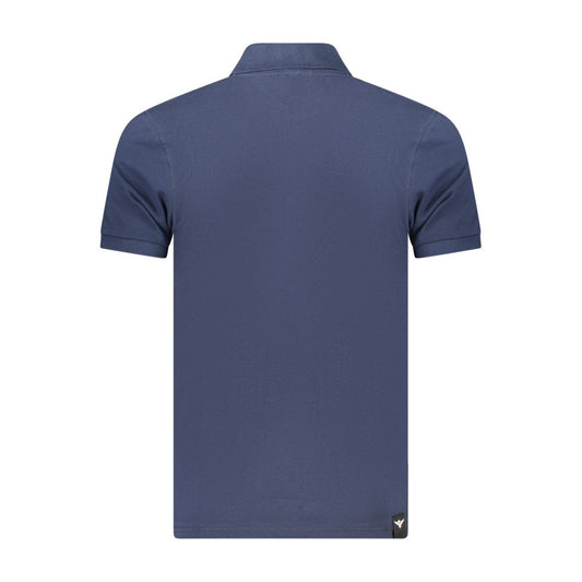 Blue Cotton Men's Polo Shirt