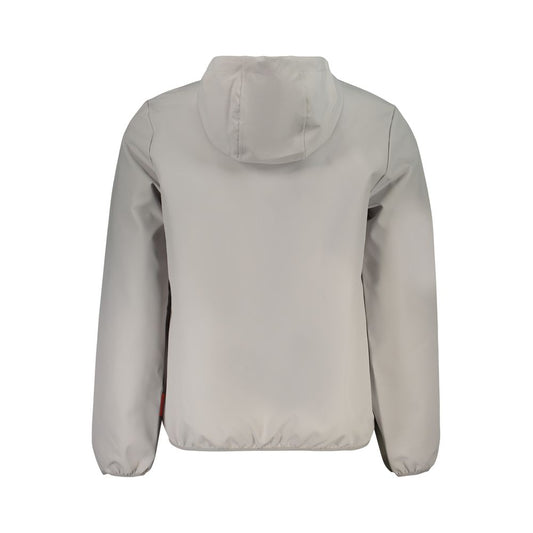 Gray Polyester Men's Jacket
