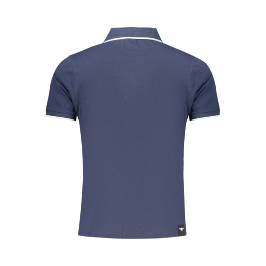 Blue Cotton Men's Polo Shirt