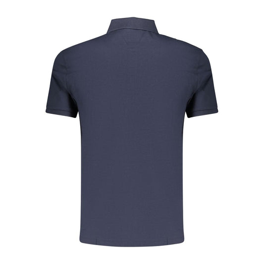 Blue Cotton Men's Polo Shirt