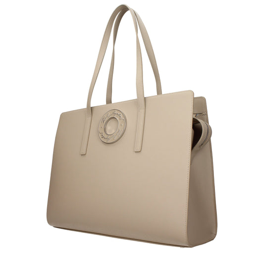 Beige Leather Shoulder Bag