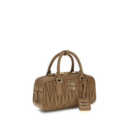 Beige Calf Leather Bos Taurus Shoulder Bag