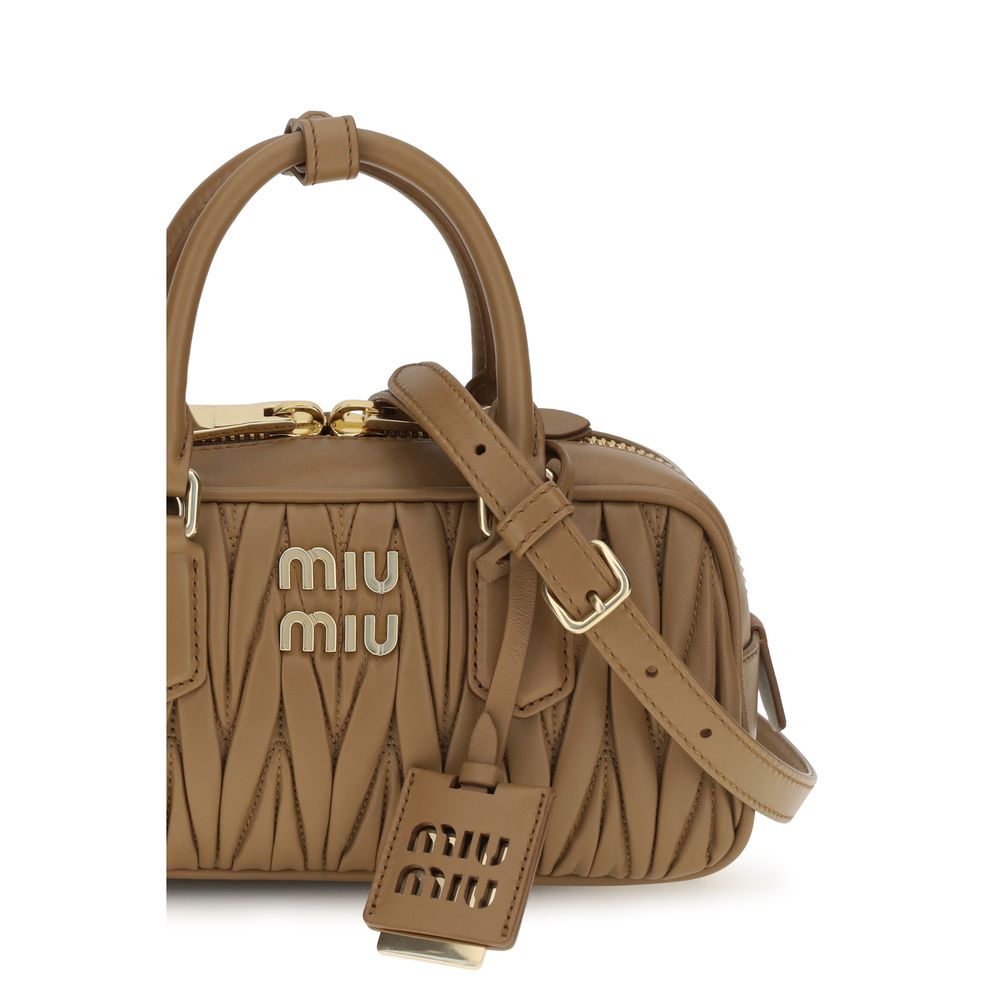 Beige Calf Leather Bos Taurus Handbag