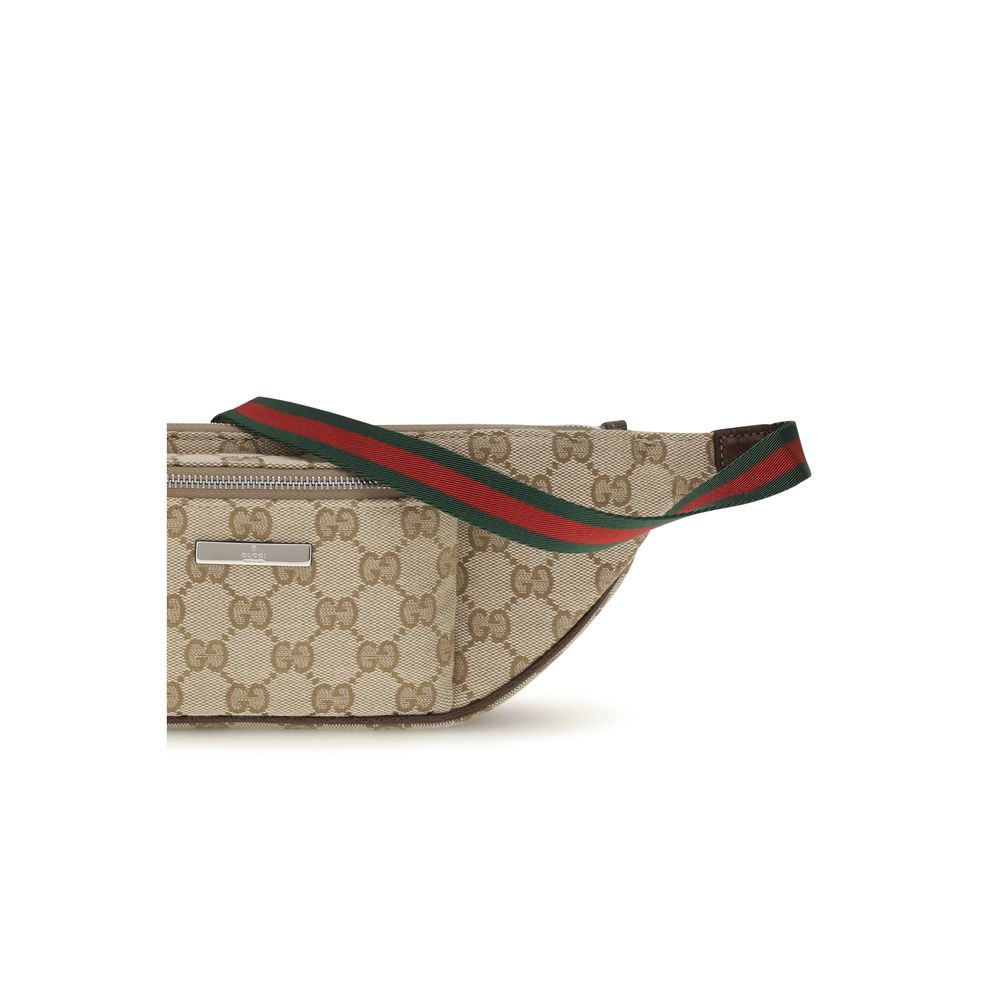 Beige Fabric Shoulder Bag