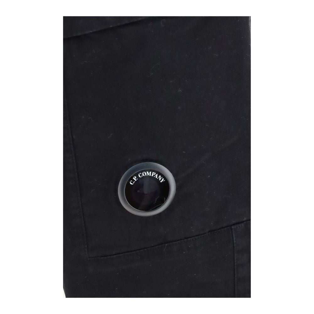 Black Cotton Cargo Pants