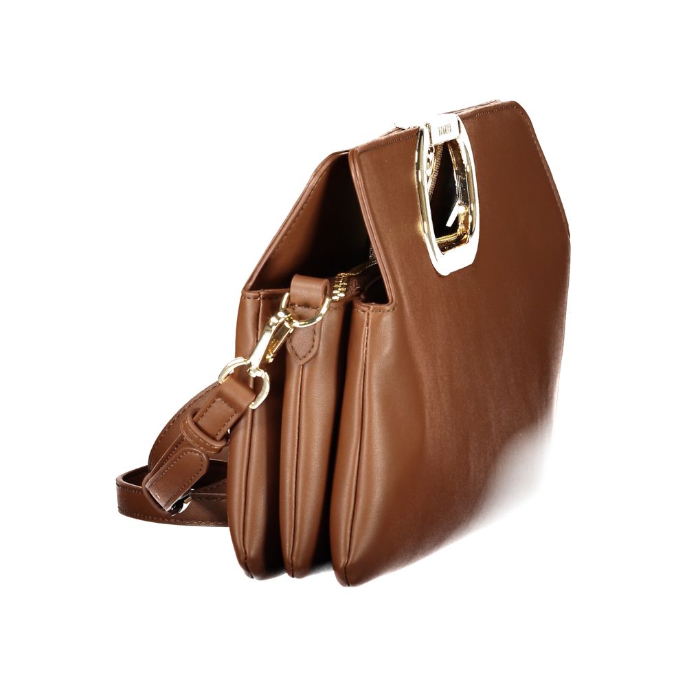 Brown Polyurethane Women's Bag