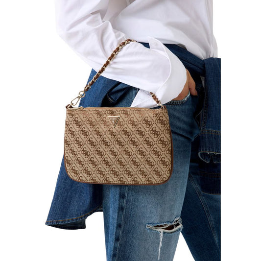 Beige Polyester Handbag