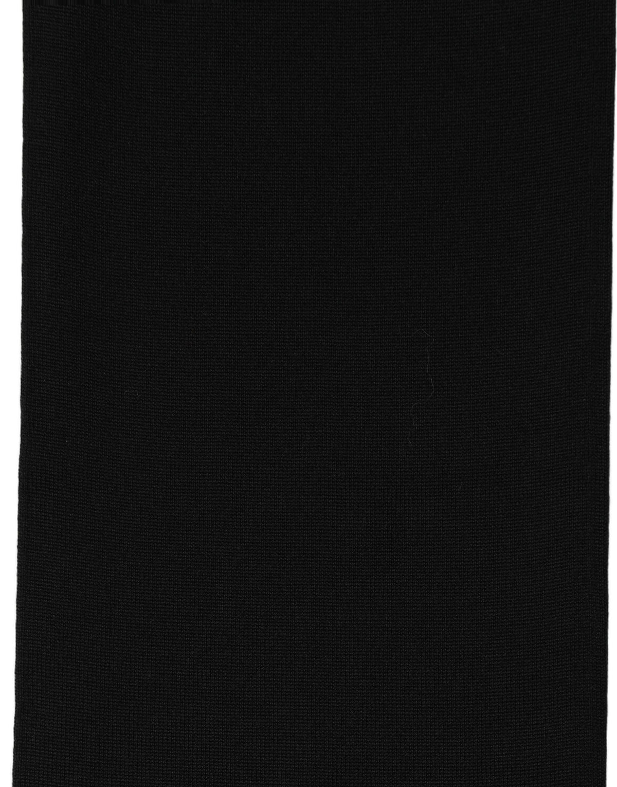 Black Wool Knitted Neck Shawl Foulard Scarf