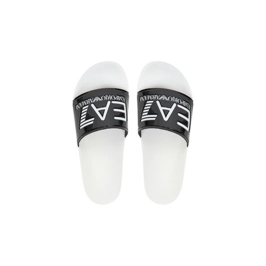 Black And White Pvc Slippers