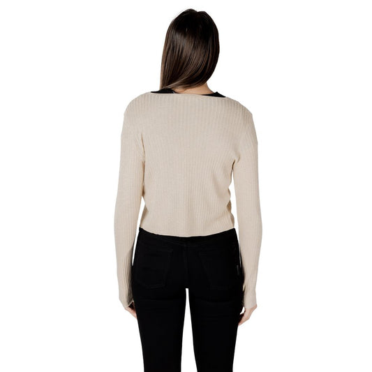 Gold Viscose Sleeveless Jacket