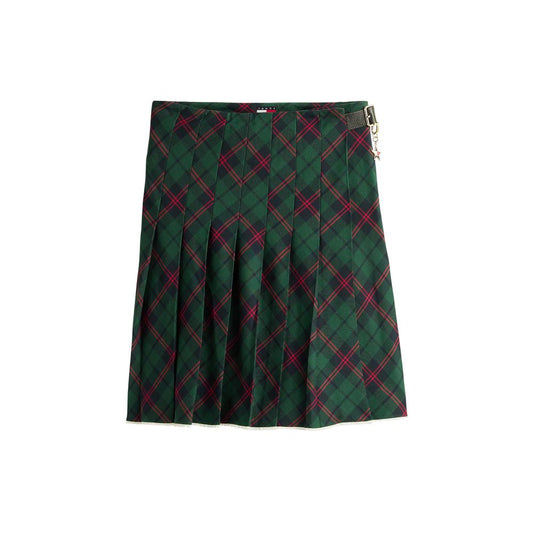 Bicolor Cotton Mini Skirt