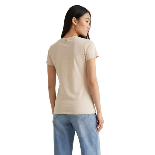 Beige Cotton T-Shirt