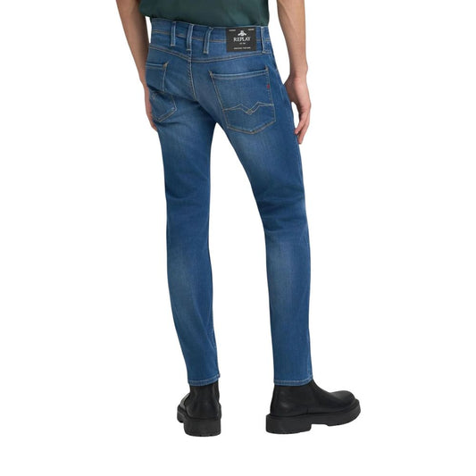 Blue Cotton Skinny Jeans