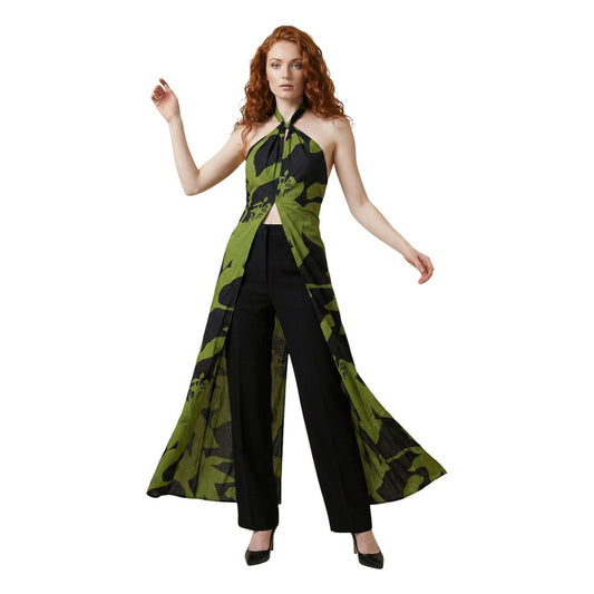 Bicolor Viscose Long Dress