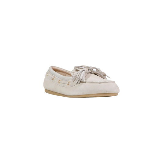 Beige Suede Leather Platform Pumps