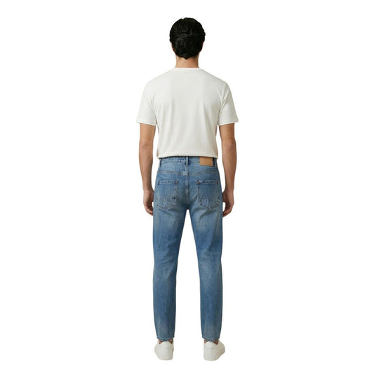 Blue Cotton Skinny Jeans